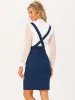 High Waist Button Front Belted Pencil Bodycon Suspender Skirt sold by Allegra K