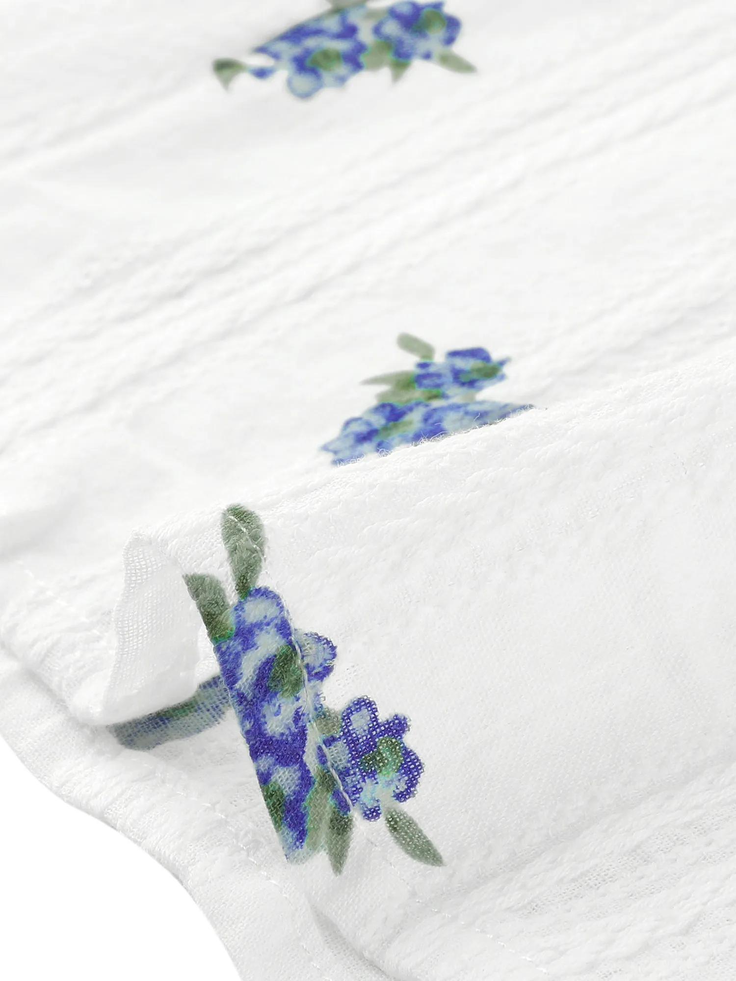 Peter Pan Collar Summer Tops Button Front Elegant Floral Shirt sold by Allegra K product image thumbnail 5