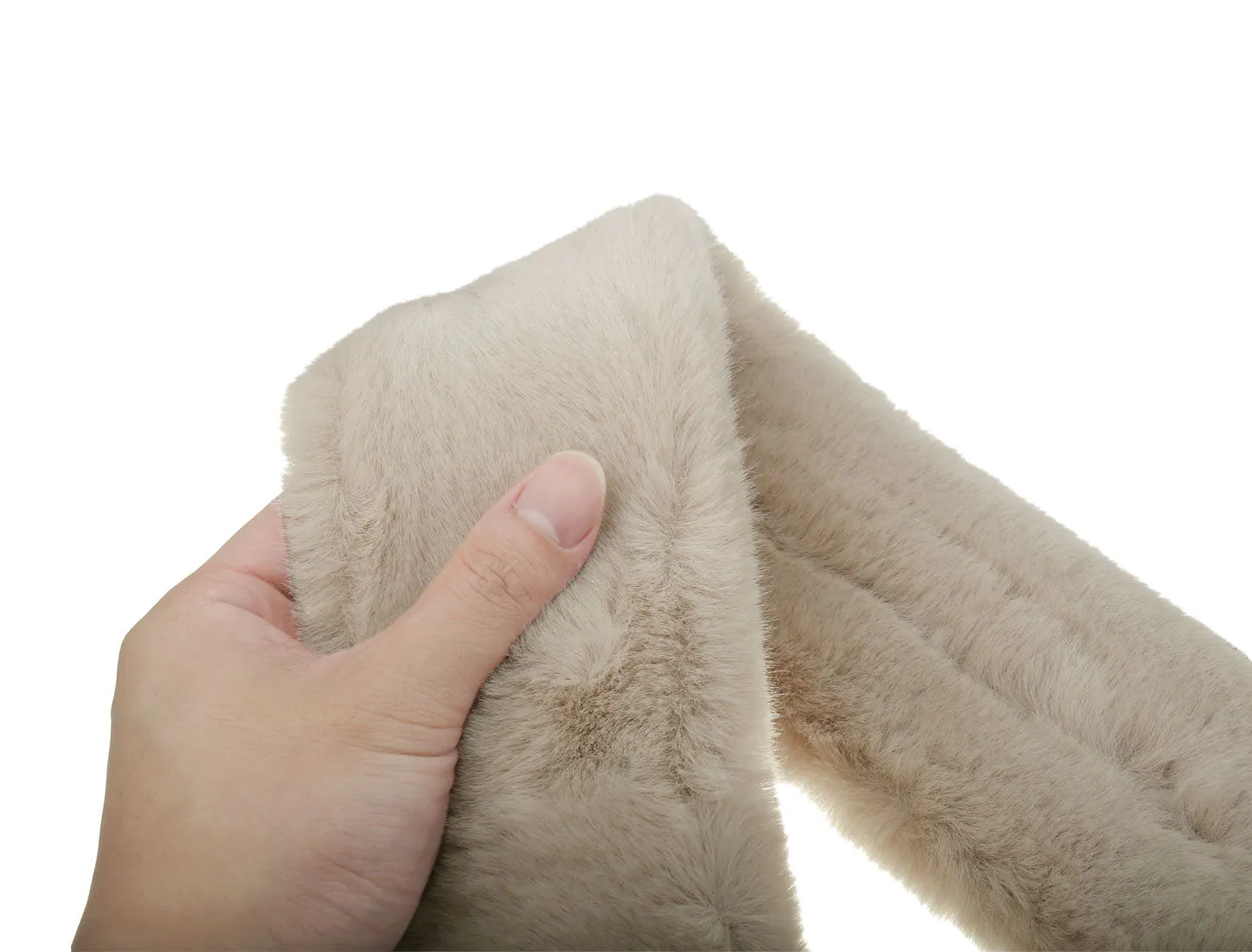 Leopard Ribbons Faux Fur Winter Wrap Collar Plush Neck Scarves Warmer sold by Allegra K product image thumbnail 4