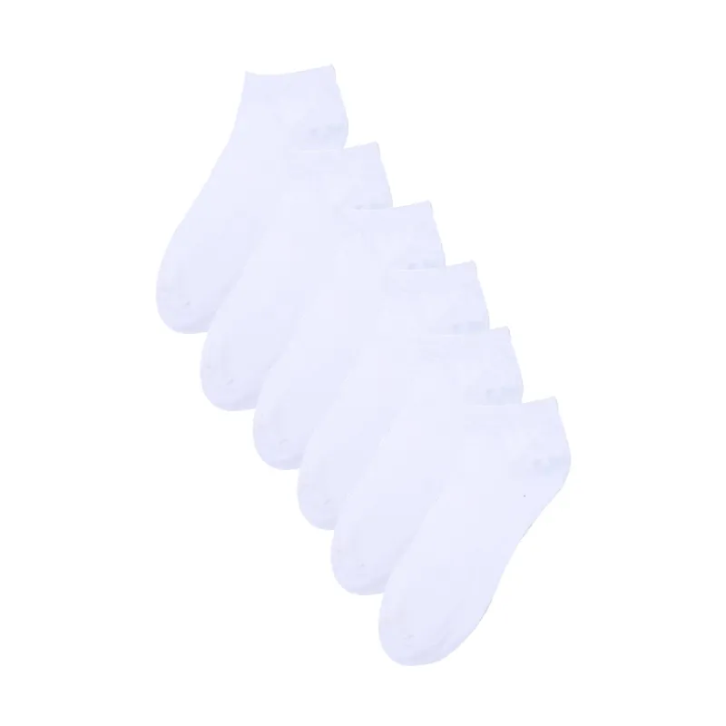 6 Packs Low Cut Solid Color Cotton Athletic Ankle Socks sold by Allegra K