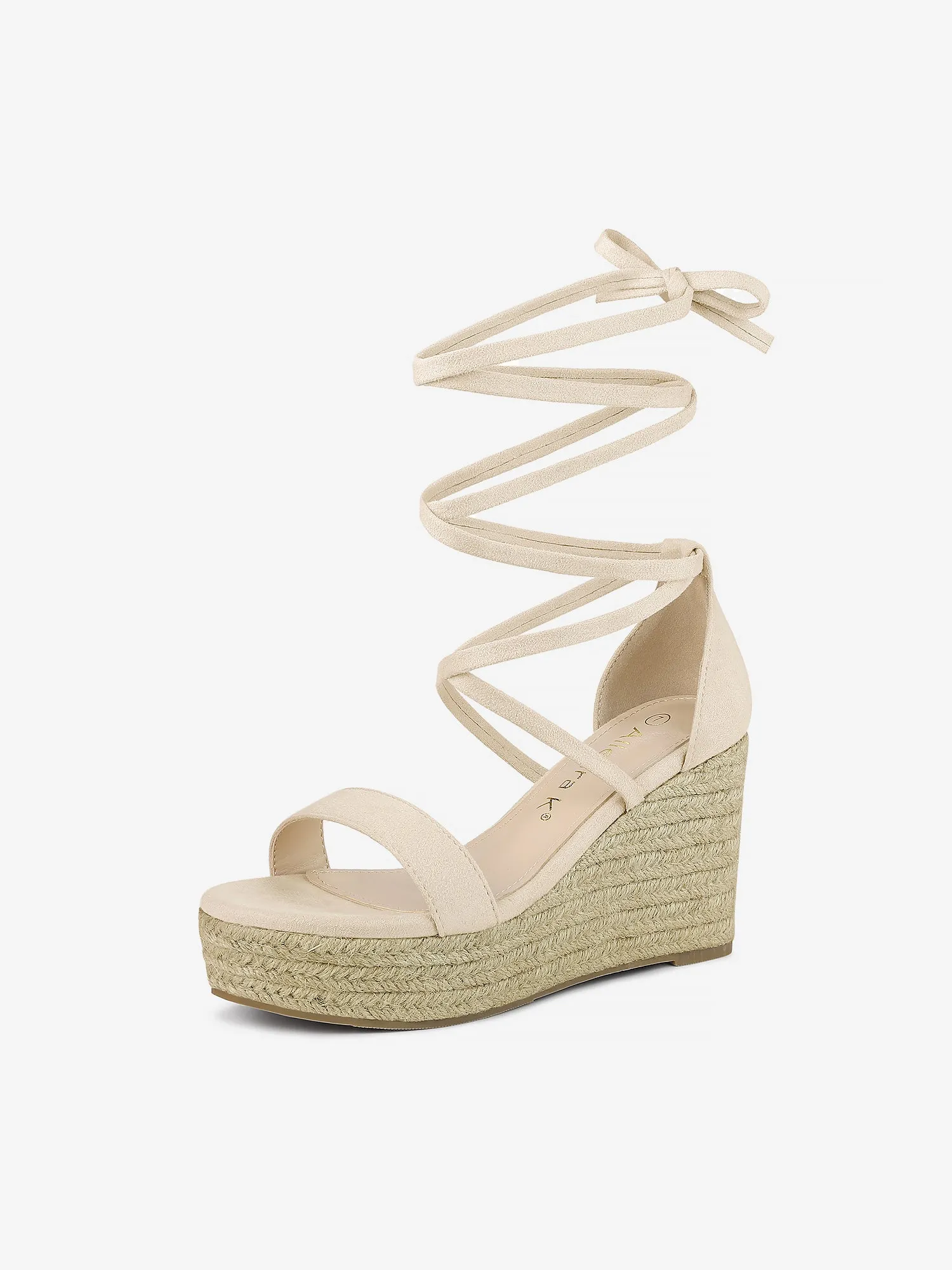 Espadrille Platform Lace Up Wedge Heel Sandals sold by Allegra K