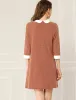 Peter Pan Collar Casual Half Sleeves Knit Doll Collared Dress sold by Allegra K
