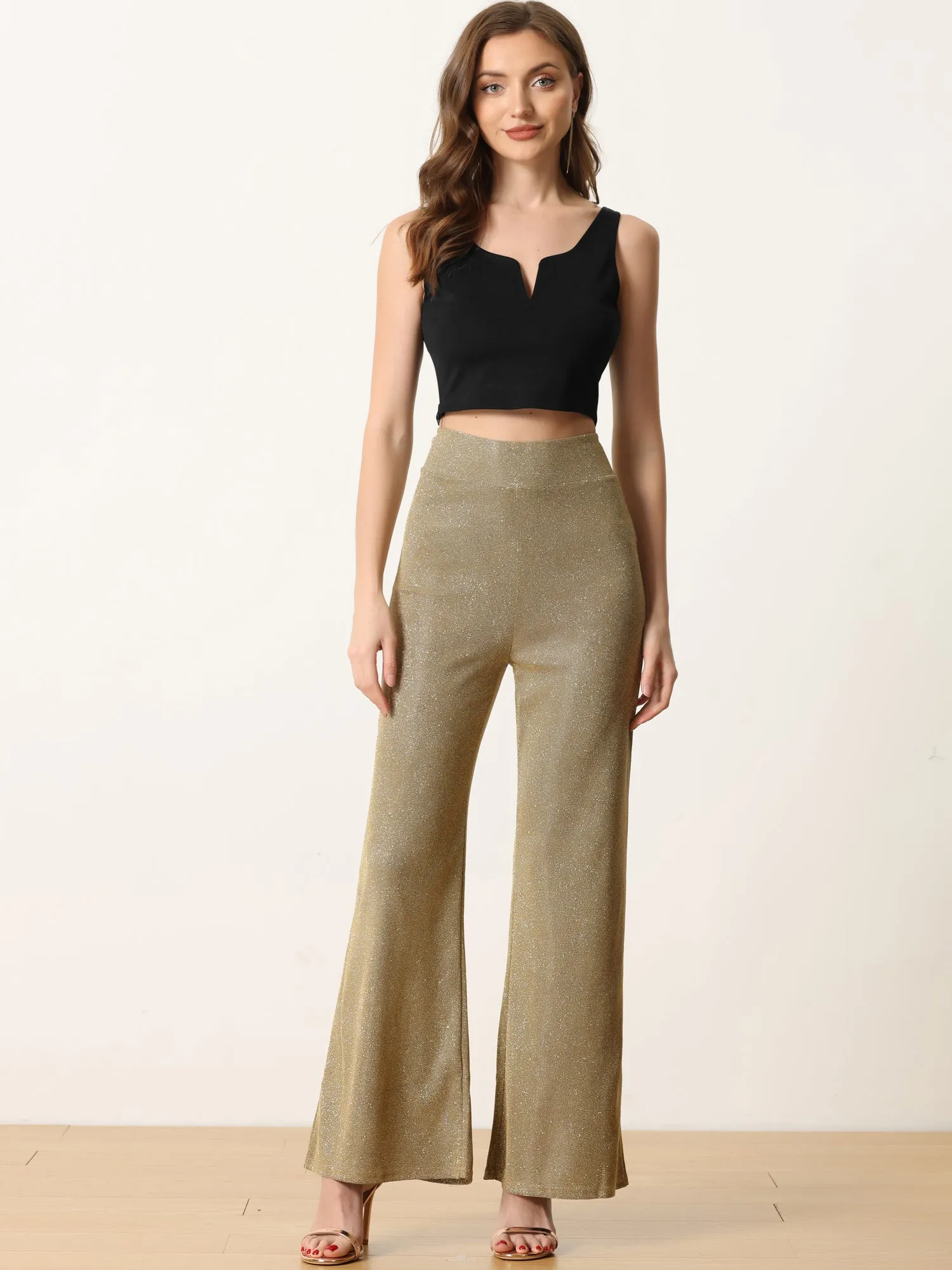 Sleeveless Cropped Top Sexy Deep V Neck Side Zip Casual Tank Tops sold by Allegra K product image thumbnail 4