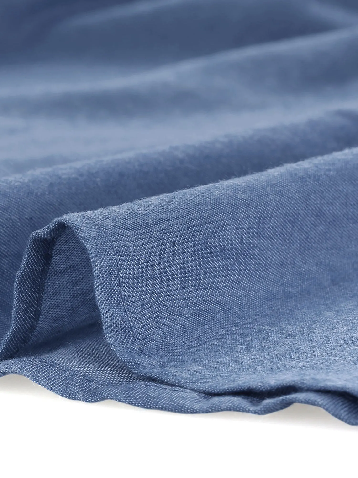 Denim Bow Tie Neck Long Sleeve Chambray Fit and Flare Mini Dress sold by Allegra K product image thumbnail 5