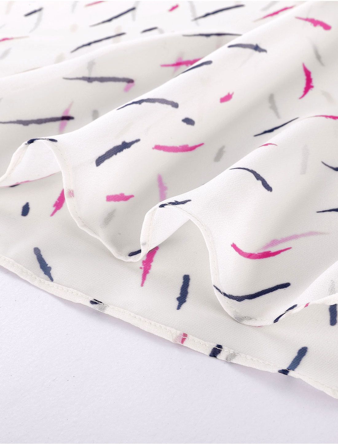 Ruffled Tie Neck Long Sleeve Chiffon Blouse Top sold by Allegra K product image thumbnail 4