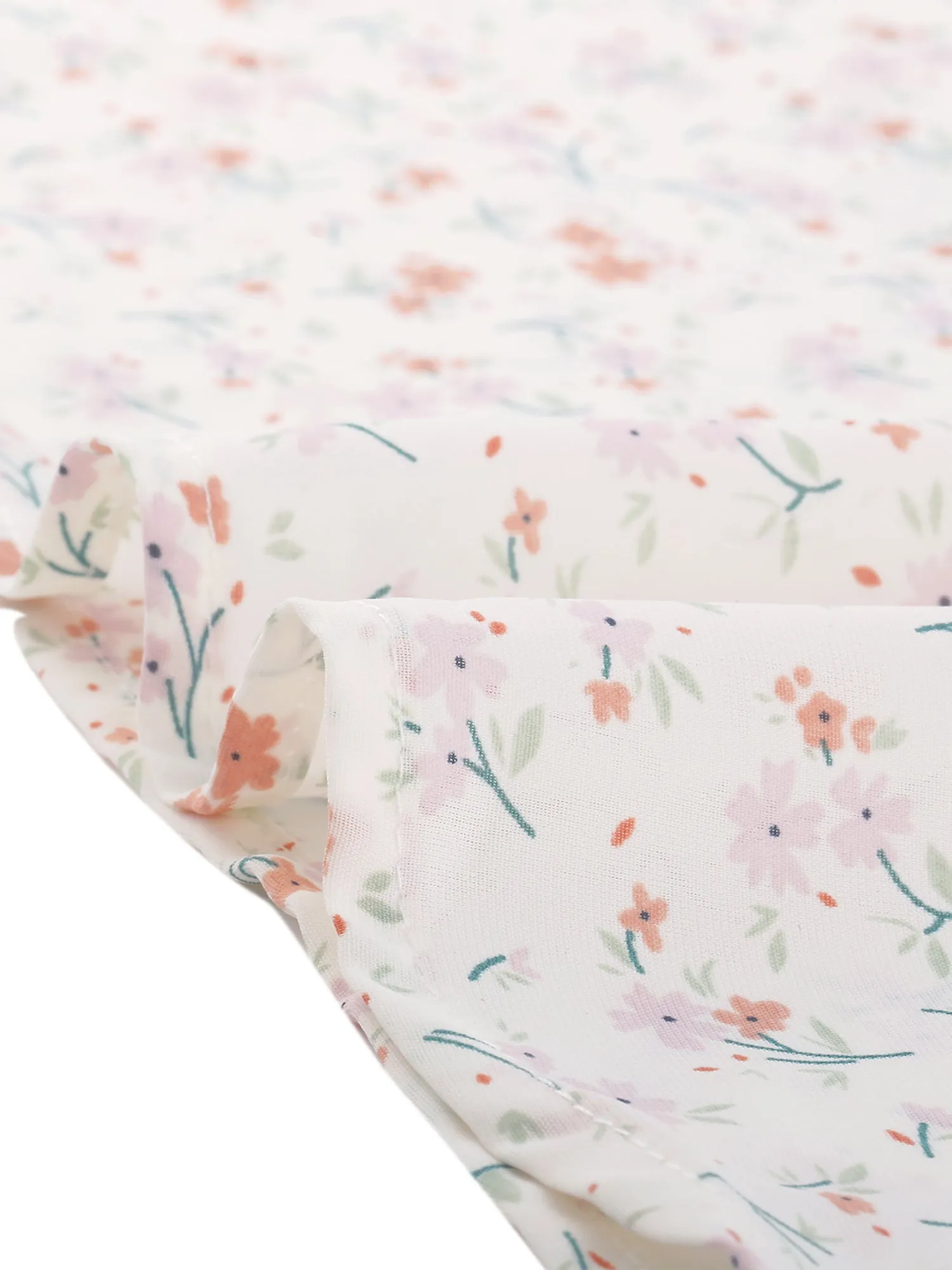 Spring Summer Floral Short Sleeve V Neck Belt Knee Length Dress sold by Allegra K product image thumbnail 4