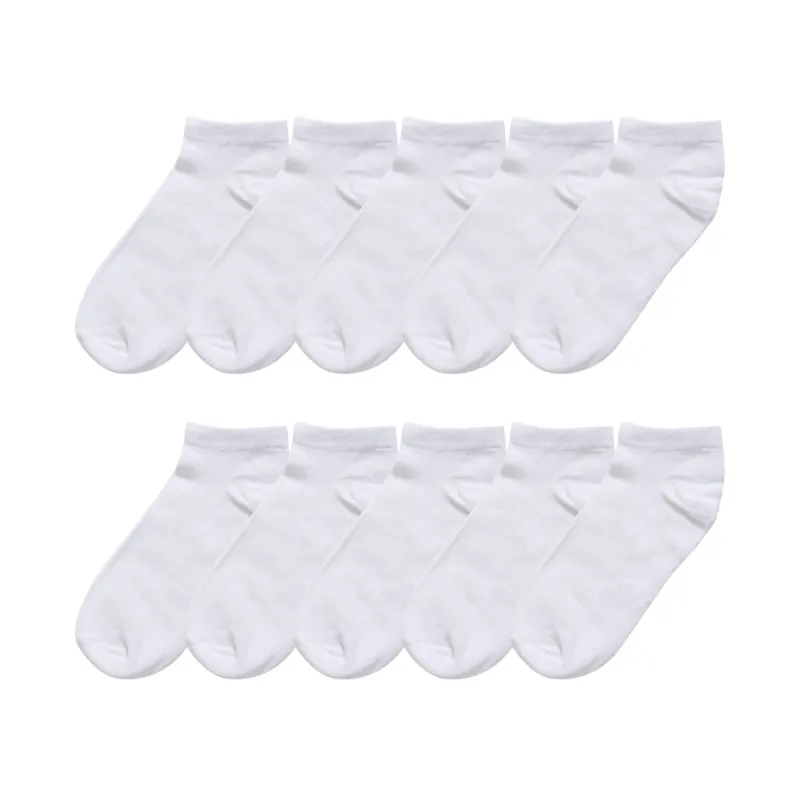 Athletic Low Cut Ankle Socks-Stretch Cuffs Soft 10 Pairs sold by Allegra K