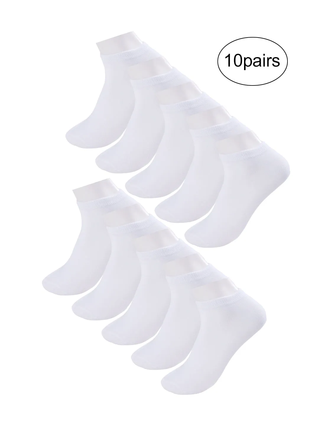 Athletic Low Cut Ankle Socks-Stretch Cuffs Soft 10 Pairs sold by Allegra K product image thumbnail 2