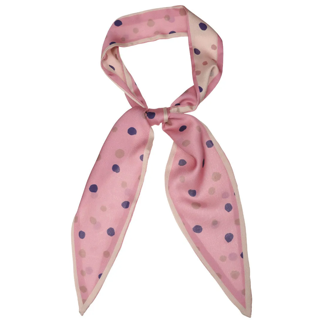 Polka Dot Skinny Scarf Sharp Neck Double-Sided Long Neckerchief sold by Allegra K