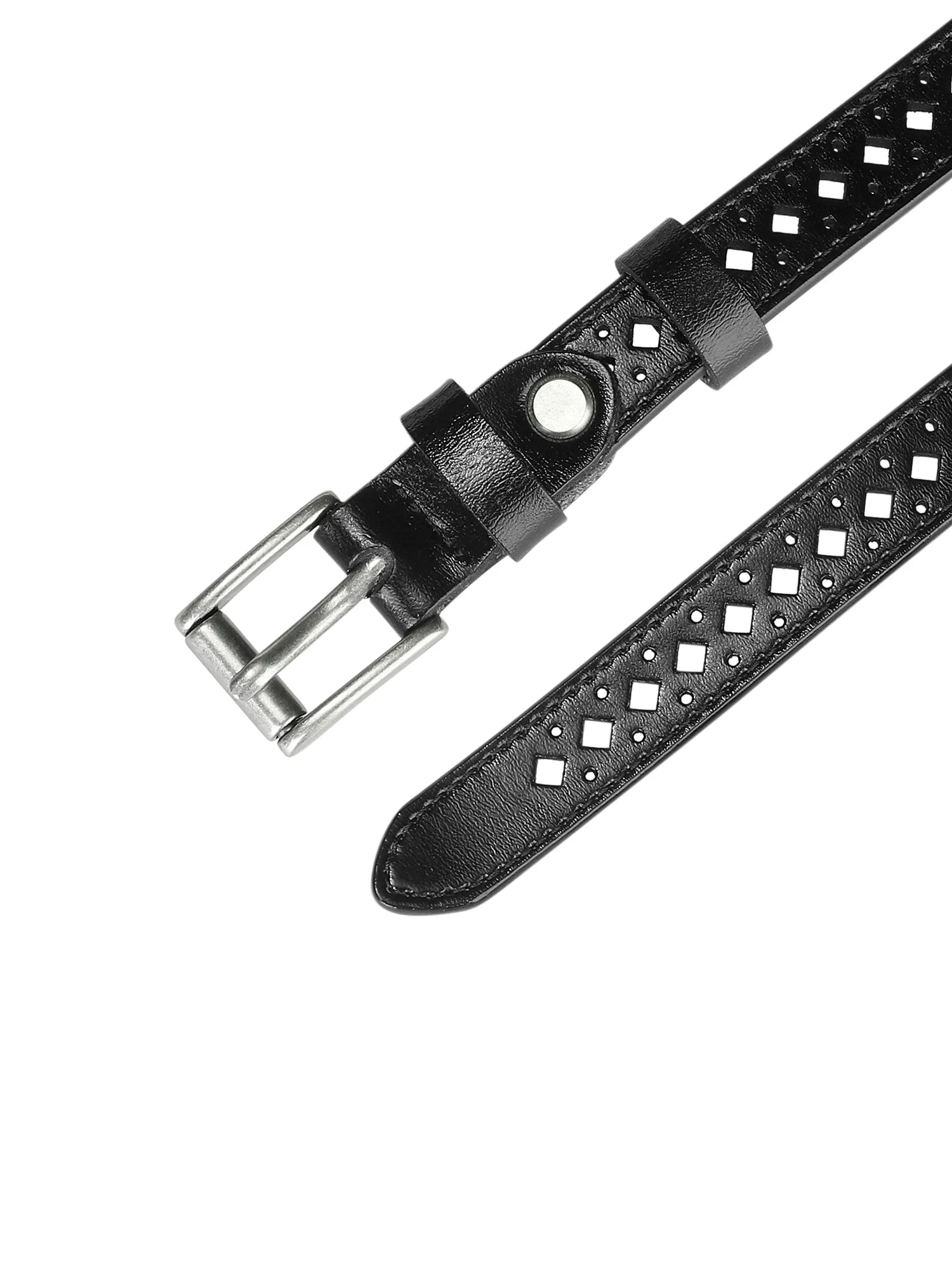 Skinny Leather Hollow-out Thin Waist Jeans Dress Belts sold by Allegra K product image thumbnail 2