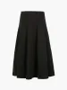 High Waist Solid Color Office Below Knee Flared Skirt sold by Allegra K