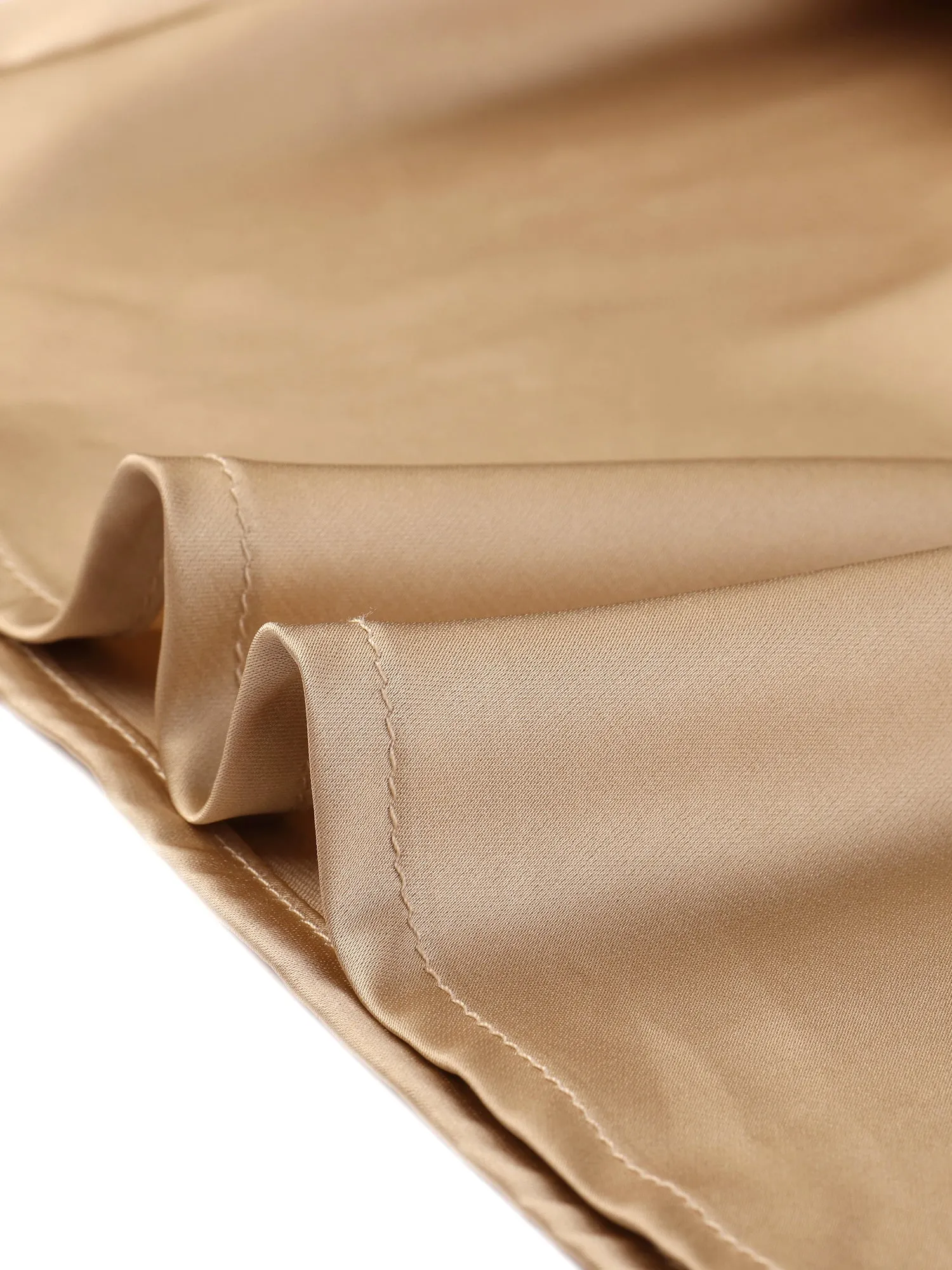 Satin Blouse V Neck Short Sleeve Tie Waist Ruched Elegant Work Tops sold by Allegra K product image thumbnail 5