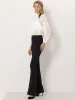 Floral Lace Top Turtleneck Puff Long Sleeve See Through Sheer Blouse sold by Allegra K