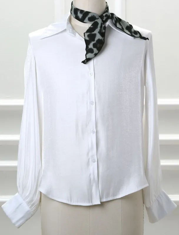 Leopard Print Triangle Neck Scarves Hair Ribbon Chic Neckerchief sold by Allegra K