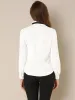 Victorian Gothic Ruffled Lotus Tops Button Down Shirt sold by Allegra K