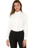 Victorian Gothic Ruffled Lotus Tops Button Down Shirt sold by Allegra K