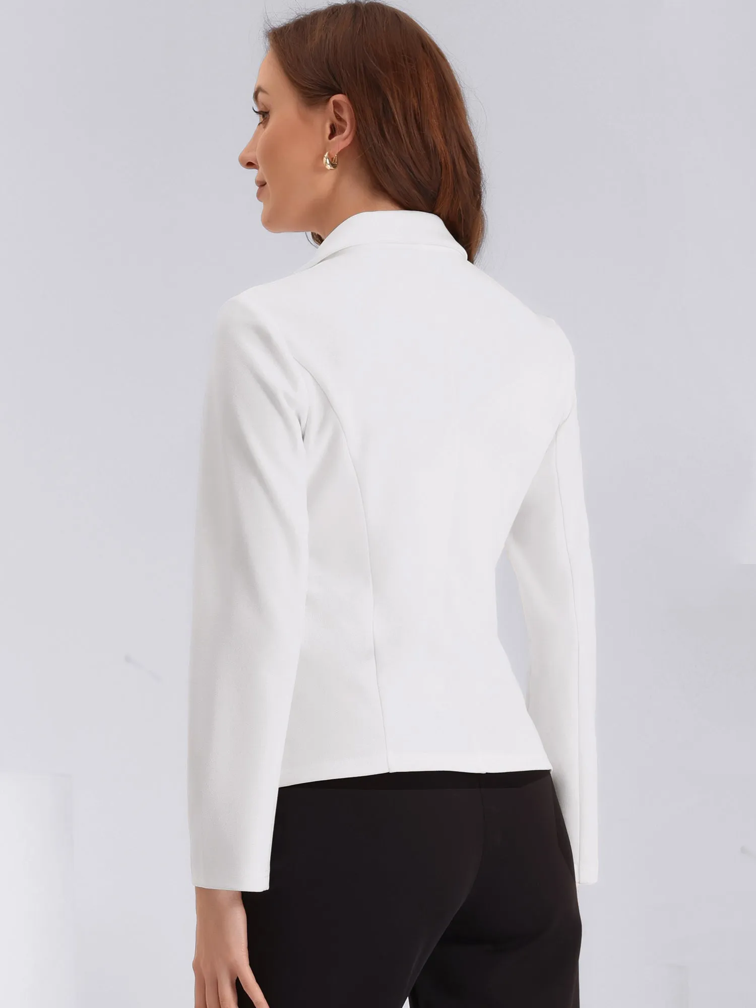 Notched Lapel Collar Stretch Work Office Jacket Blazer sold by Allegra K product image thumbnail 3
