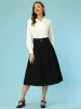 Long Sleeve Button Down Shirt Vintage Collared Work Blouse sold by Allegra K