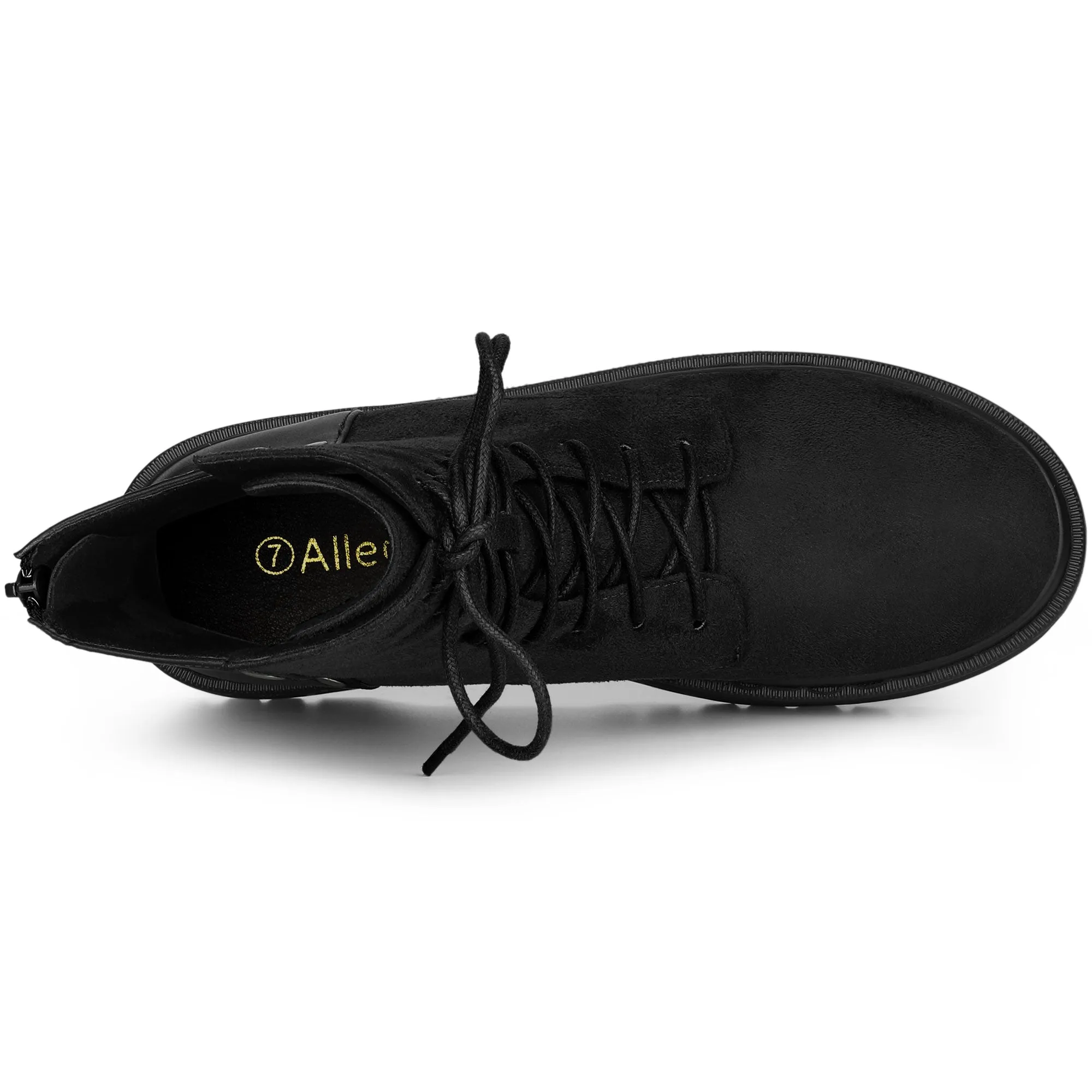 Round Toe Lace Up Side Zipper Platform Combat Boots sold by Allegra K product image thumbnail 5