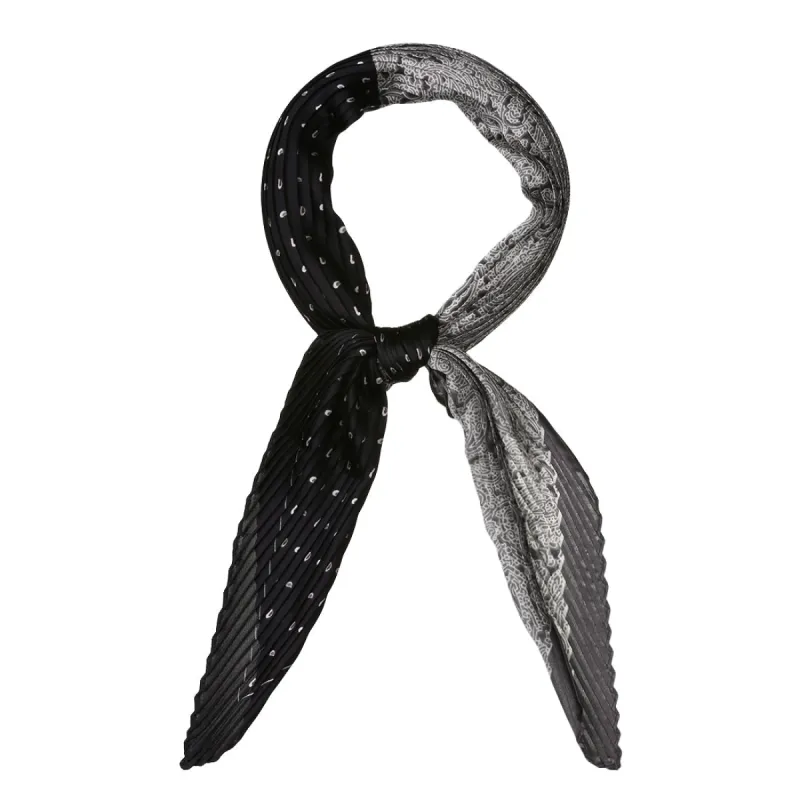 Color Block Pleated Cashew Nuts Paisley Neckerchief Bandana sold by Allegra K