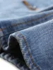 Casual Denim Classic Stand Collar Long Sleeve Jean Jacket sold by Allegra K