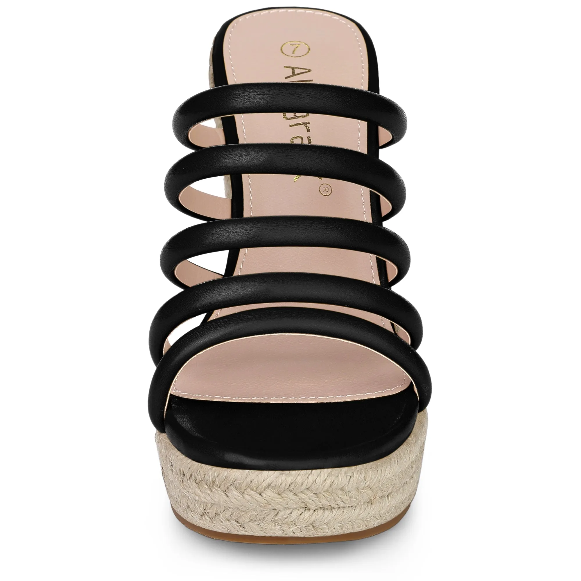 Women's Platform Strappy Slides Wedge Espadrille Wedges Sandals sold by Allegra K product image thumbnail 4
