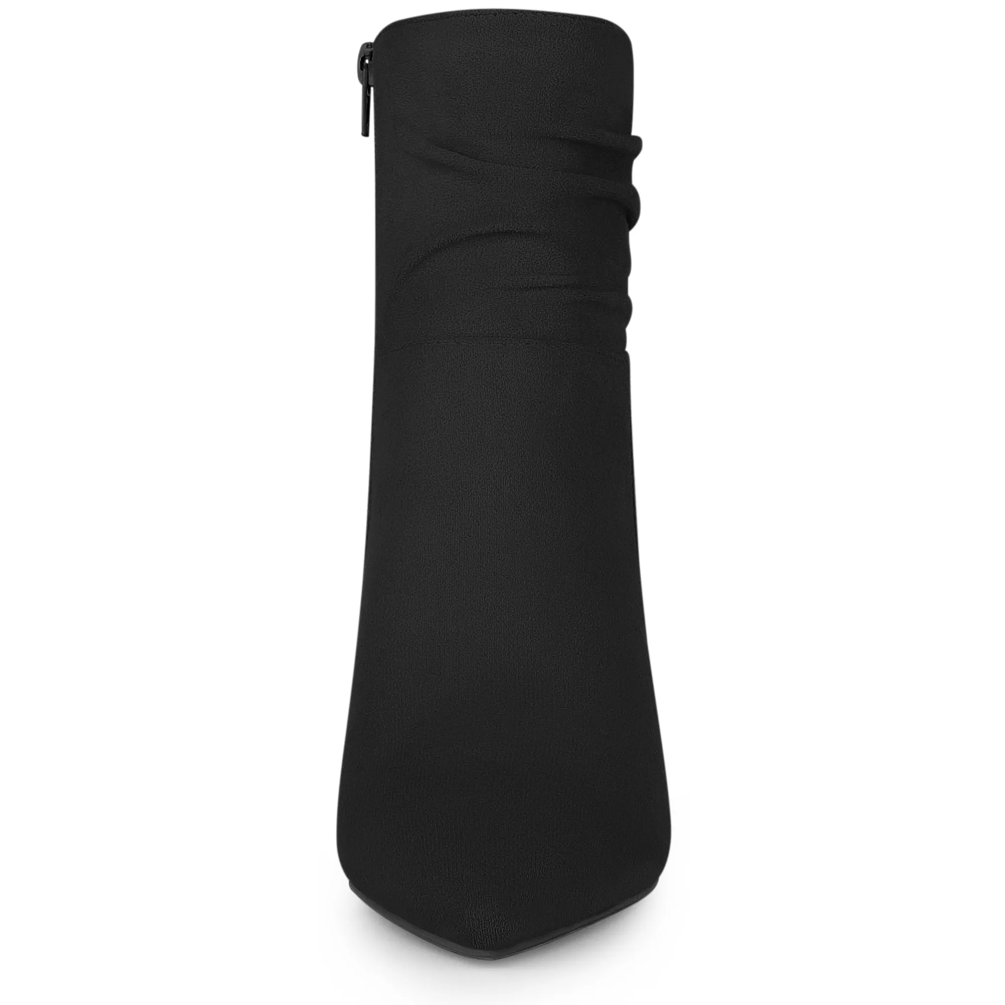 Pointy Toe Slouchy Zipper Chunky Heel Ankle Boots sold by Allegra K product image thumbnail 4