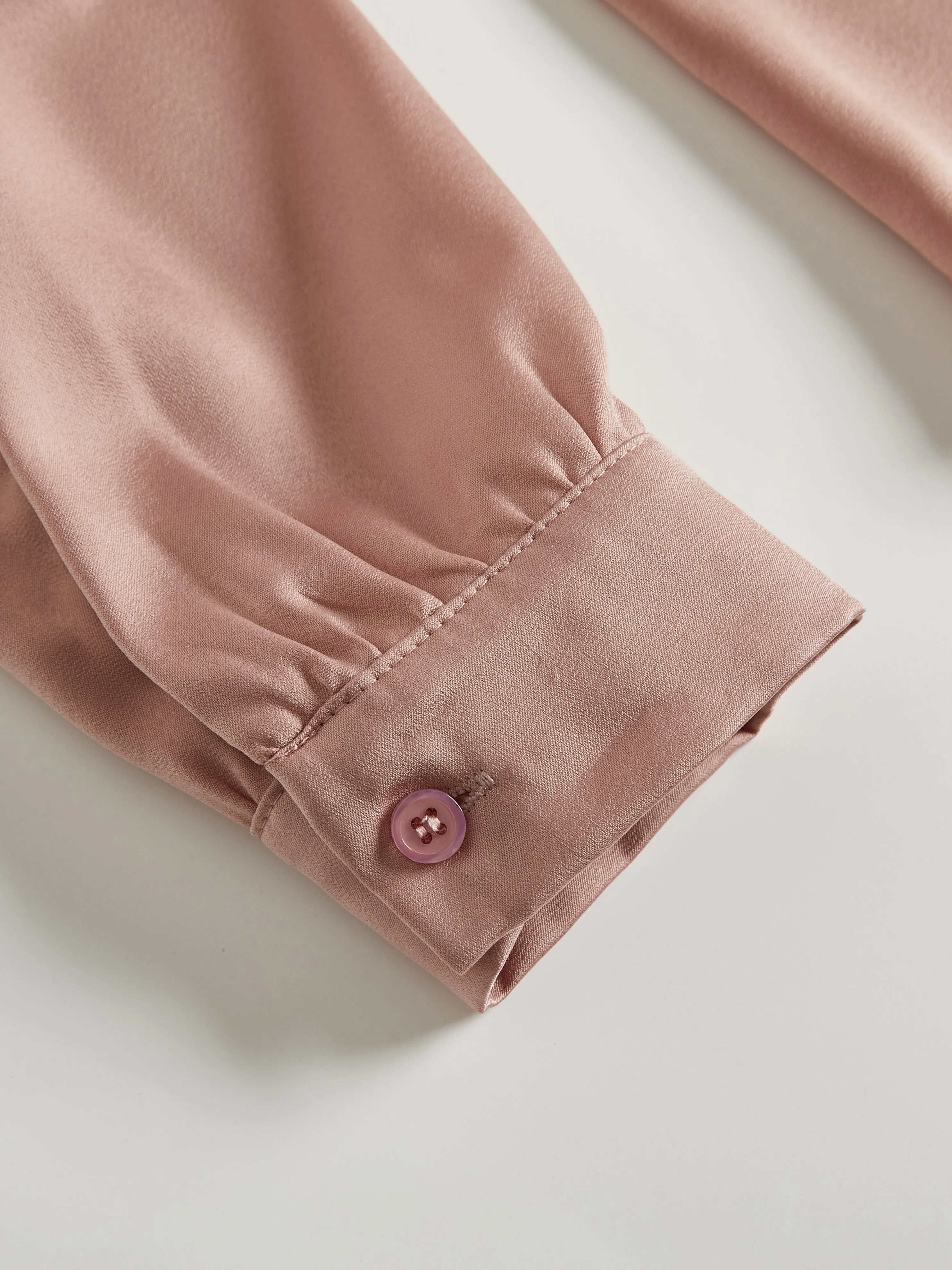 Cowl Neck Elegant Long Sleeve Satin Tops Blouse sold by Allegra K product image thumbnail 5