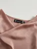 Cowl Neck Elegant Long Sleeve Satin Tops Blouse sold by Allegra K