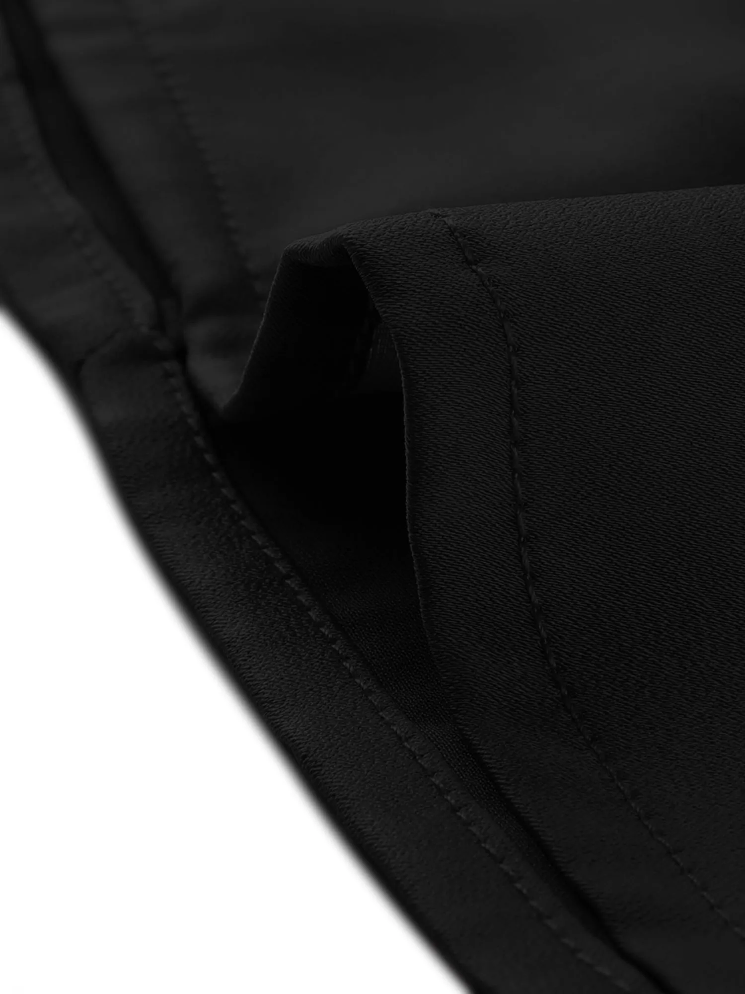 Ruffled Stand Collar Shirt Long Sleeve Button Elegant Satin Blouse sold by Allegra K product image thumbnail 5