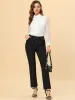 Work Office Pants High Waist Side Zipper Ankle Straight Leg Trousers sold by Allegra K