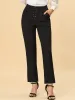 Work Office Pants High Waist Side Zipper Ankle Straight Leg Trousers sold by Allegra K