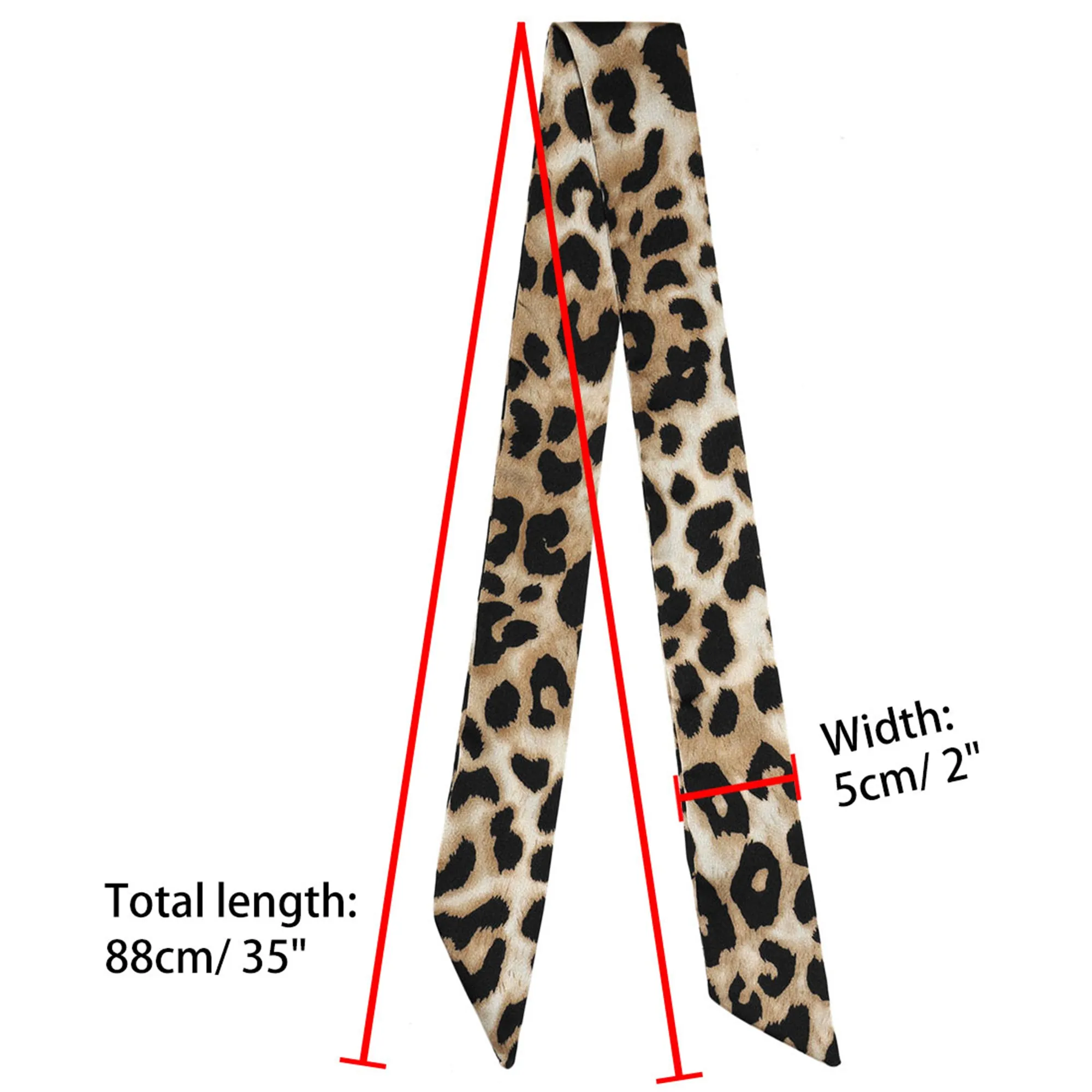Women Skinny Leopard Printed Hairband Long Neck Scarf sold by Allegra K product image thumbnail 3