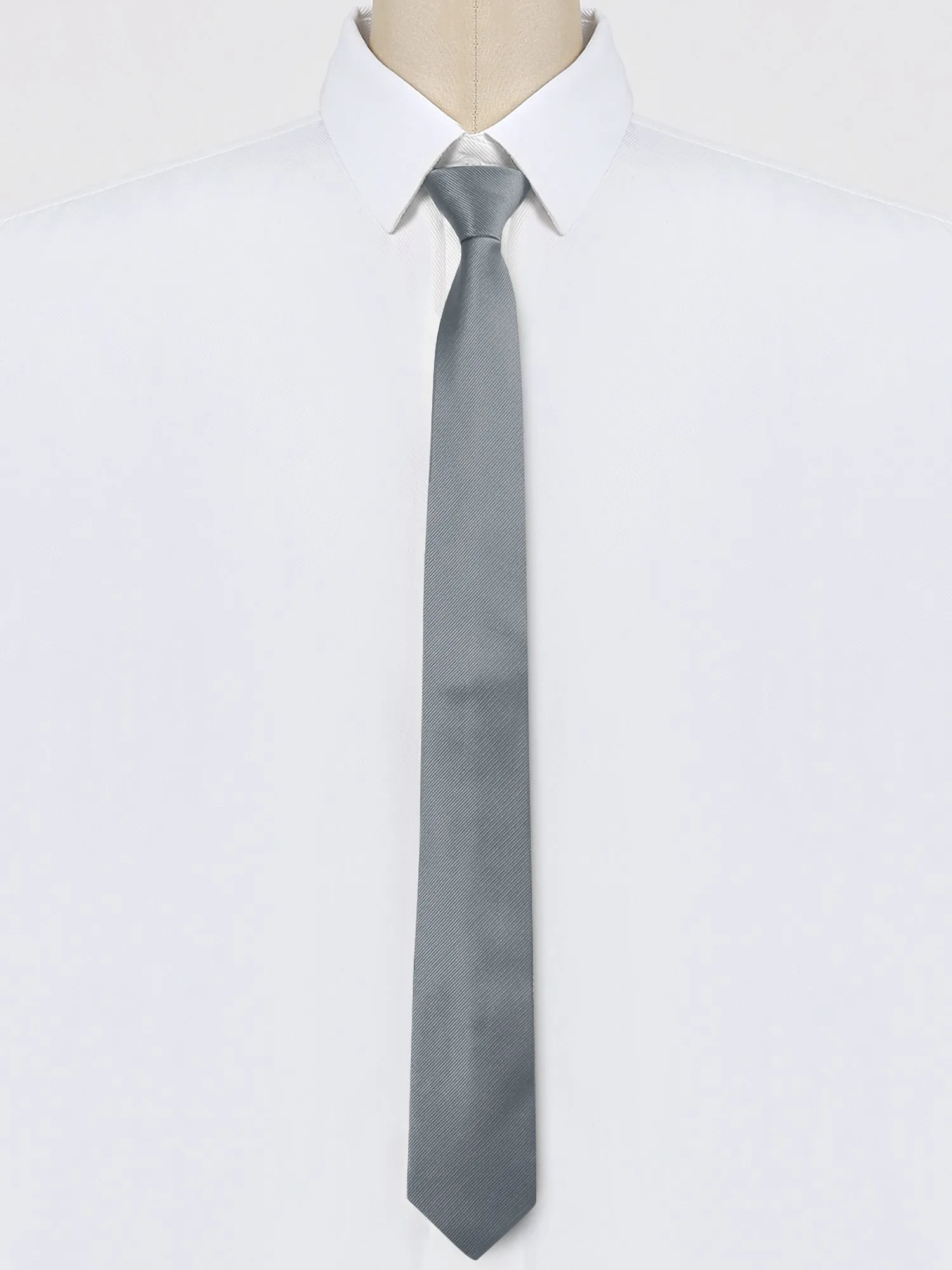 Skinny Pretied Solid Color Zipper Adjustable Strap Neck Tie sold by Allegra K product image thumbnail 2