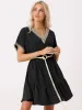 Summer Casual V-Neck Lace Short Sleeve Belted Mini Dress sold by Allegra K