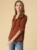 Ruffle Summer Casual Chiffon Peasant Blouse sold by Allegra K