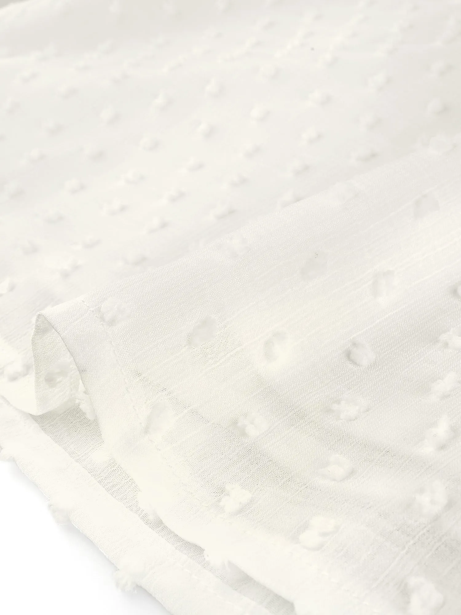 Elegant Ruffle V Neck Short Sleeve Swiss Dots Chiffon Blouse Top sold by Allegra K product image thumbnail 5