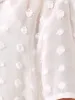 Swiss Dots Short Sleeve Chiffon Sheer Cover Up sold by Allegra K