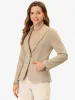 Blazer Jacket Lapel Open Front One Button Work Office Coat sold by Allegra K