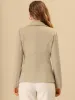 Blazer Jacket Lapel Open Front One Button Work Office Coat sold by Allegra K