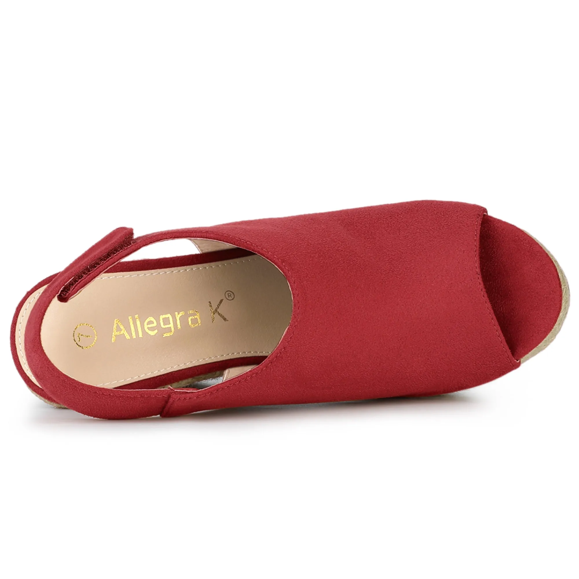 Open Toe Espadrille Platform Wedge Heel Slingback Sandals sold by Allegra K product image thumbnail 4