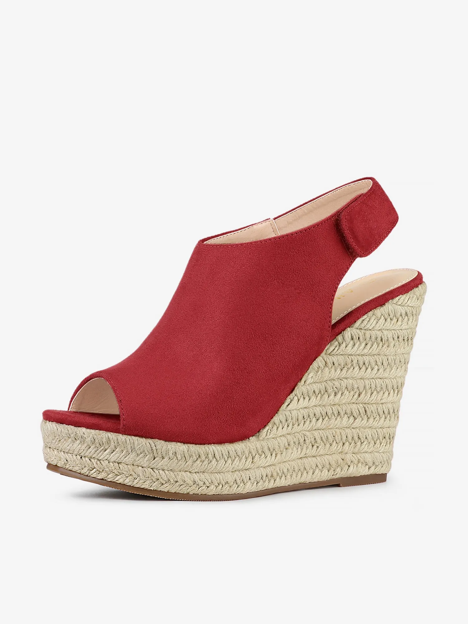 Open Toe Espadrille Platform Wedge Heel Slingback Sandals sold by Allegra K
