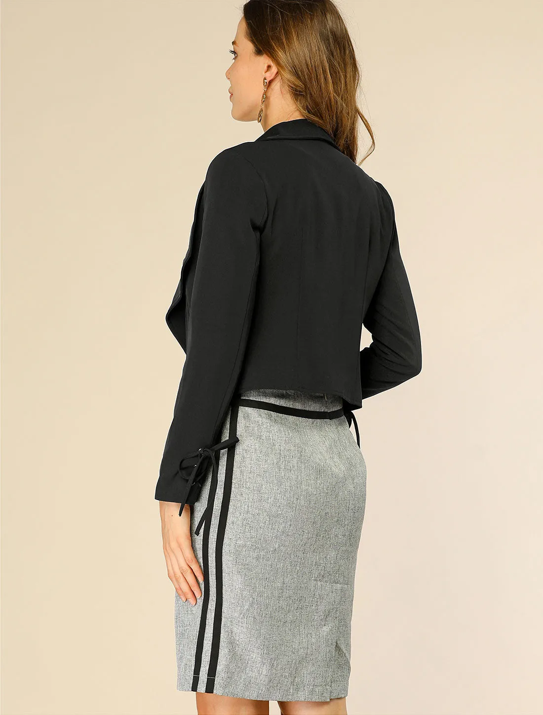 Elegant Open Front Cardigan Jacket Work Office Business Suit Blazer sold by Allegra K product image thumbnail 4