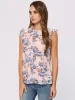 Summer Sleeveless Ruffle Neckline Floral Blouse Tank Top sold by Allegra K