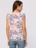 Summer Sleeveless Ruffle Neckline Floral Blouse Tank Top sold by Allegra K