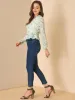 V Neck Ditsy Floral Ruffle Long Sleeve Peplum Top sold by Allegra K