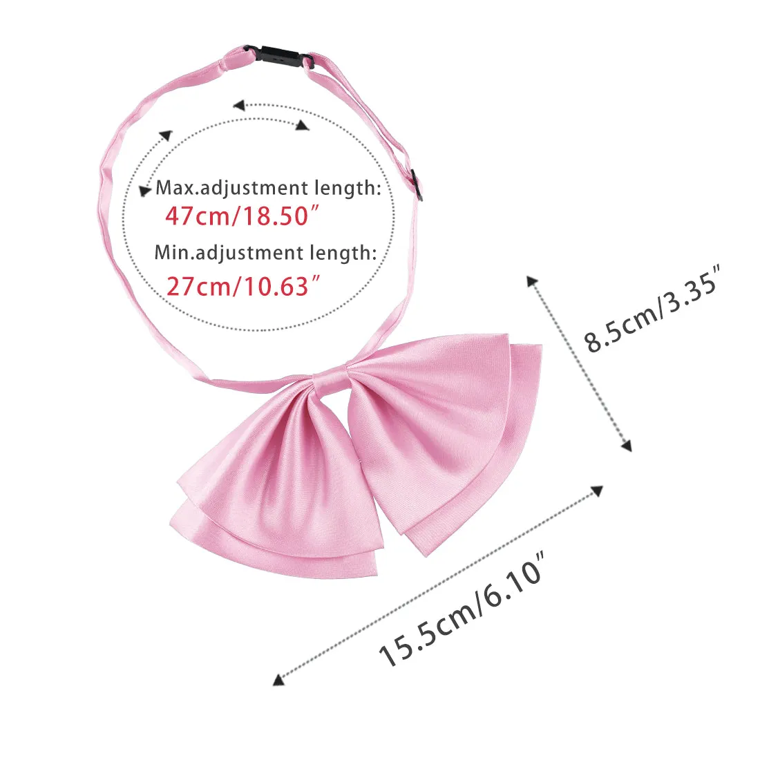 Pre-Tied Neckties Bowknot Solid Adjustable Casual Uniform Bowtie sold by Allegra K product image thumbnail 3