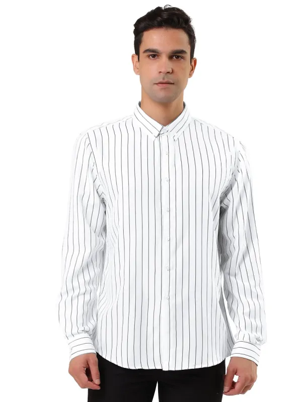 Men's Striped Shirt Long Sleeves Casual Button Down Color Block Shirts sold by Allegra K