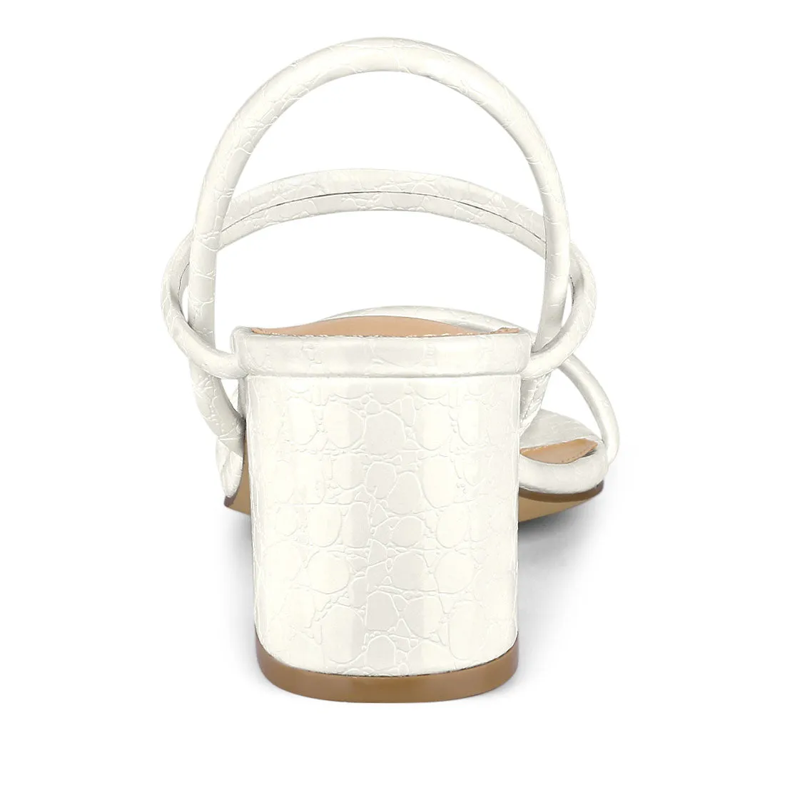 Opened Toe Ankle Strap Chunky Heel Sandals sold by Allegra K product image thumbnail 5