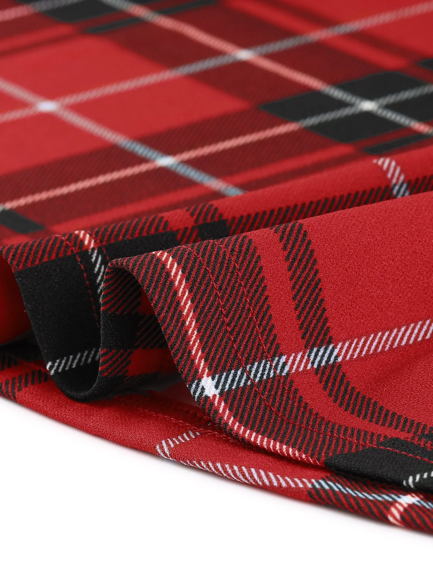 Off Shoulder Long Sleeve A-Line Mini Party Vintage Plaid Dress sold by Allegra K product image thumbnail 4